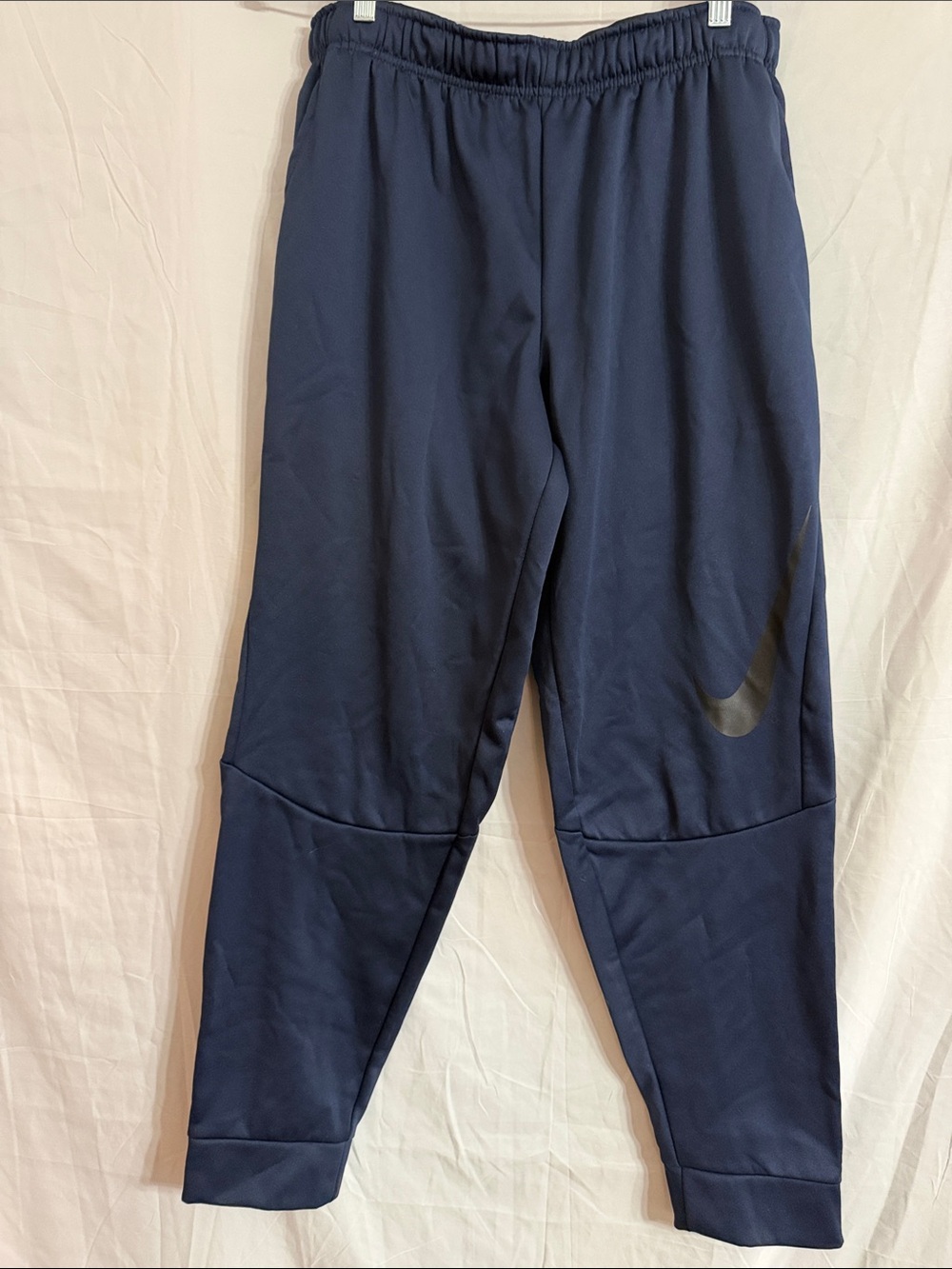 Nike Men's Dark Navy Joggers with Black Swoosh Accent